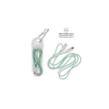 Cable cargador Verde tipo C 1m