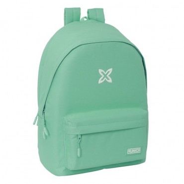 MOCHILA DOBLE PORTATIL 15 6+USB MUNICH BASICS VERDE MENTA