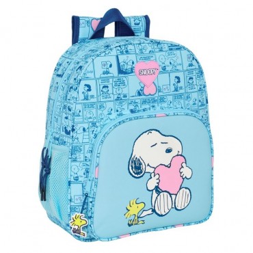 MOCHILA JUNIOR ADAPTABLE A CARRO SNOOPY LOVE