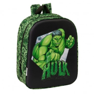 MOCHILA GUARDERIA 3D 22CM HULK 27X22CM