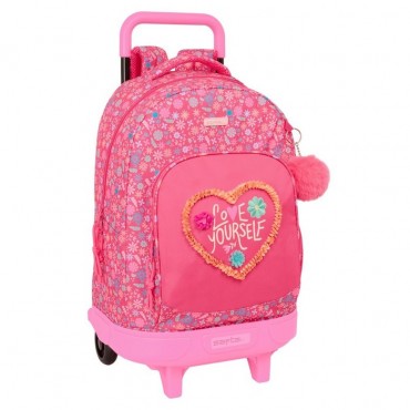 MOCHILA ESCOLAR + CARRO COMPACT EXTRAIBLE SAFTA FEELING