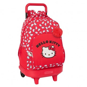 MOCHILA ESCOLAR CON CARRO COMPACT EXTRAIBLE HELLO KITTY ICONIC